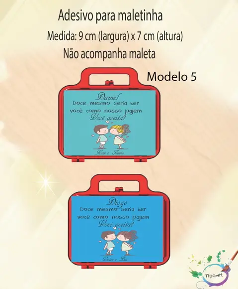 Adesivo Para Maletinha-daminha/pajem
