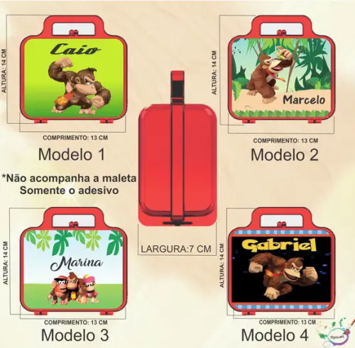 Adesivo para Maletinha-donkey Kong