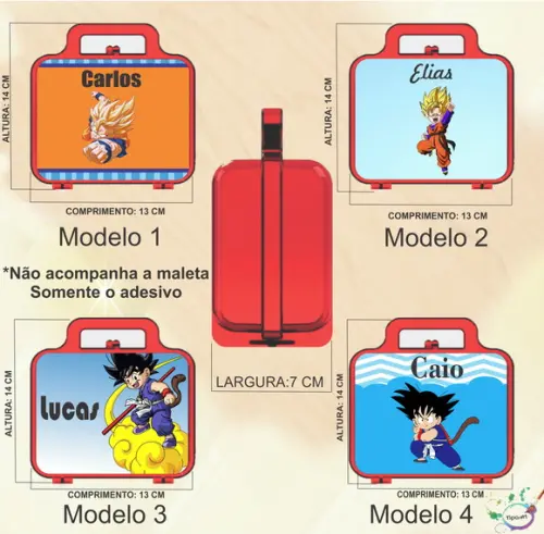 Adesivo para Maletinha-goku