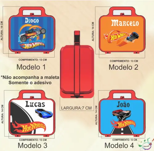 Adesivo para Maletinha-hot Whells