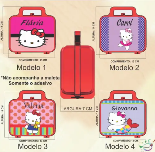 Adesivo para Maletinha-hello Kitty