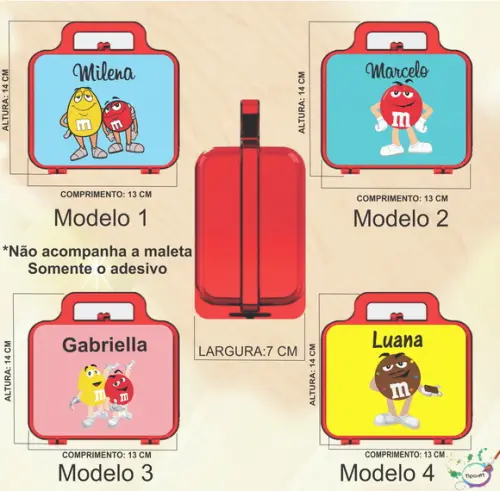 Adesivo para Maletinha-m&m