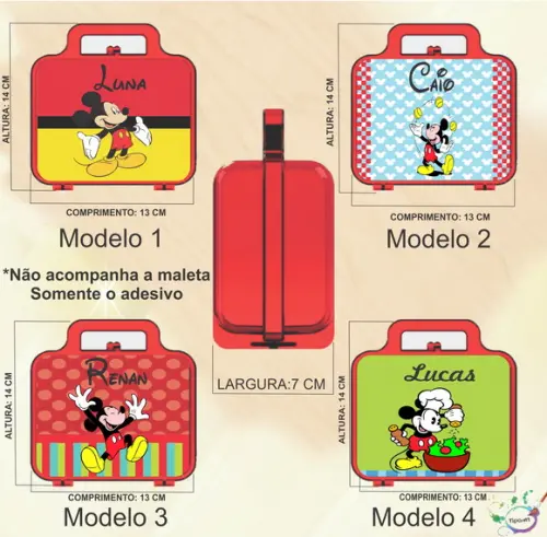 Adesivo para Maletinha-mickey