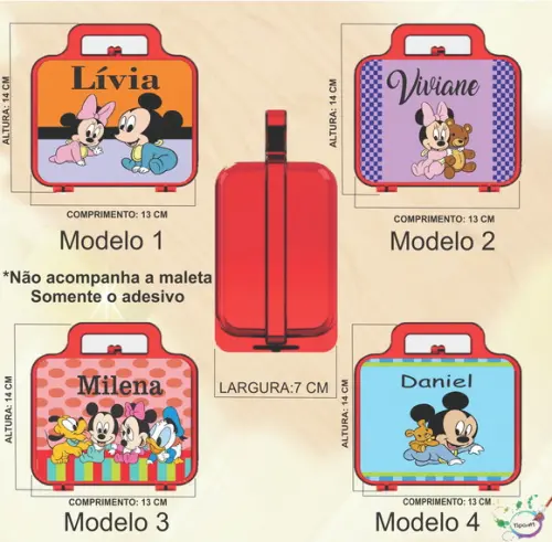 Adesivo para Maletinha-mickey Baby