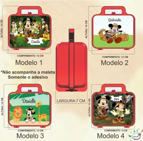 Adesivo para Maletinha-mickey Safari