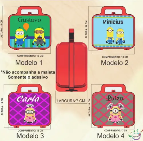 Adesivo para Maletinha-minions