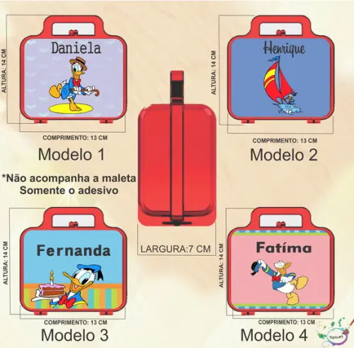 Adesivo para Maletinha-pato Donald