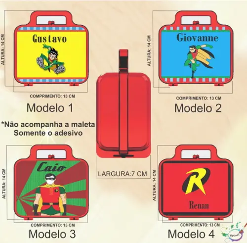 Adesivo para Maletinha-robin