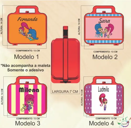 Adesivo para Maletinha-shimmer Shine