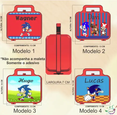 Adesivo para Maletinha-sonic