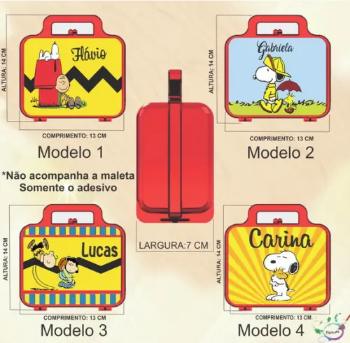 Adesivo para Maletinha-snoopy