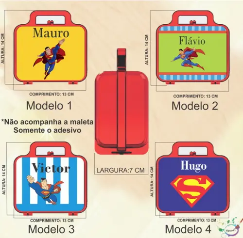 Adesivo para Maletinha-super Homem