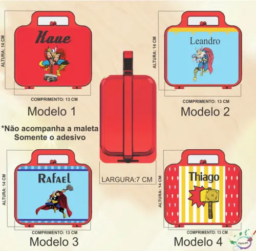 Adesivo para Maletinha-thor