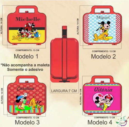 Adesivo para Maletinha-turma do Mickey