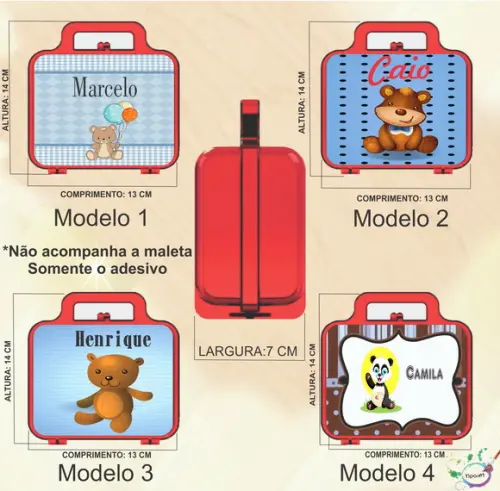 Adesivo para Maletinha-ursinho