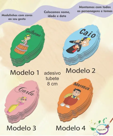 Adesivo para Mini Tubete 8 Cm-chaves
