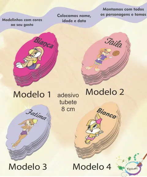 Adesivo para Mini Tubete 8 Cm-lola
