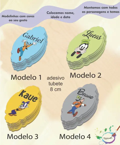 Adesivo para Mini Tubete 8 Cm-pateta