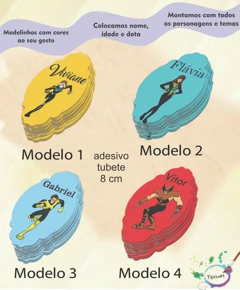 Adesivo para Mini Tubete 8 Cm-x Mens