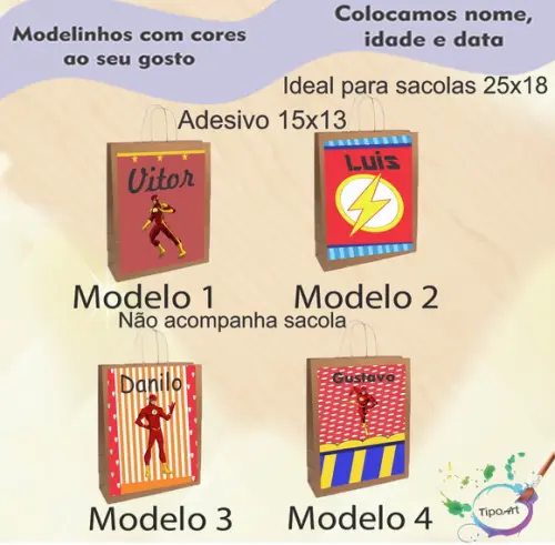 Adesivo para Sacola 15x13 - Flash