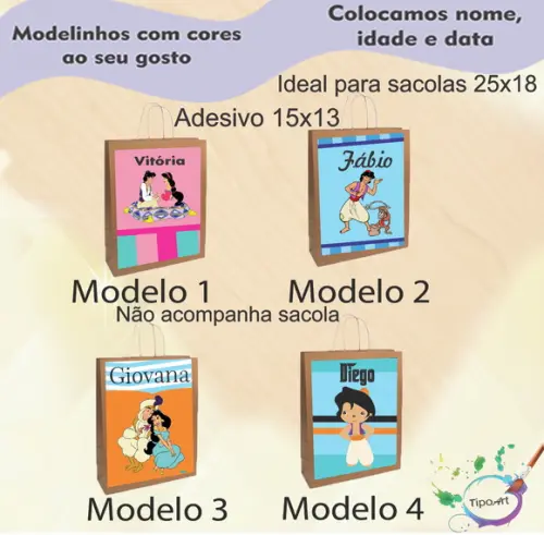 Adesivo para Sacola 15x13 -aladim