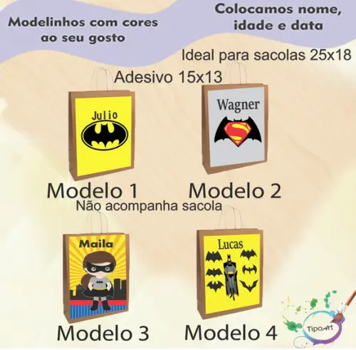 Adesivo para Sacola 15x13 -batman