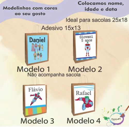 Adesivo para Sacola 15x13 -capitão Planeta