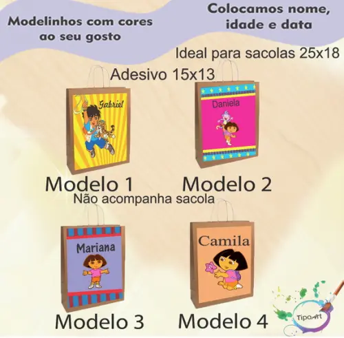 Adesivo para Sacola 15x13 -dora