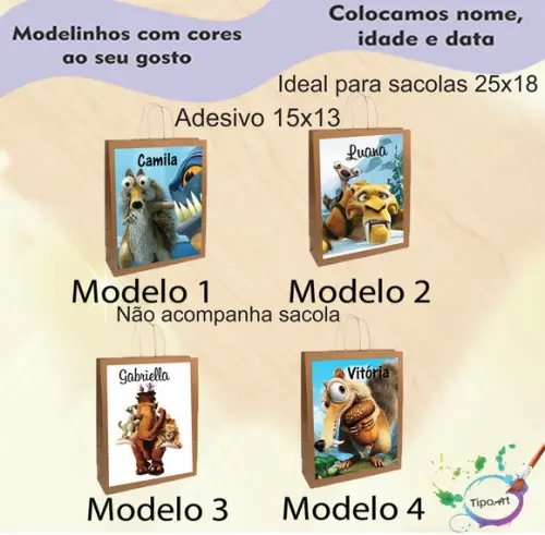 Adesivo para Sacola 15x13 -era do Gelo