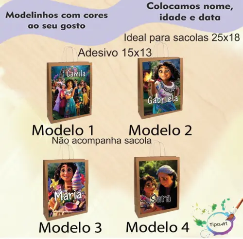 Adesivo para Sacola 15x13 -encanto