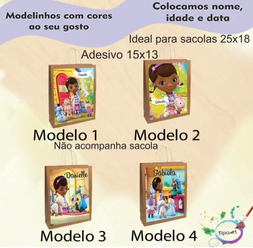 Adesivo para Sacola 15x13 -doutora Brinquedos