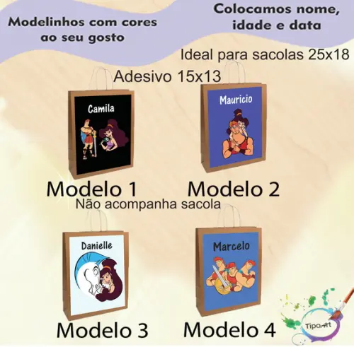 Adesivo para Sacola 15x13 -hercules