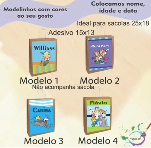 Adesivo para Sacola 15x13 -jetsons