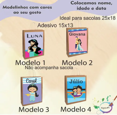 Adesivo para Sacola 15x13 -jasmine