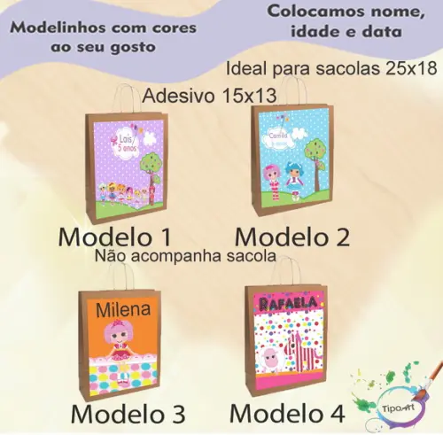 Adesivo para Sacola 15x13 -lalaloopsy
