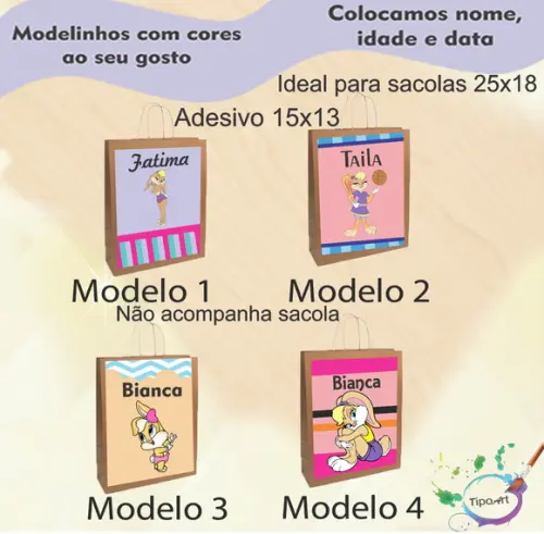 Adesivo para Sacola 15x13 -lola
