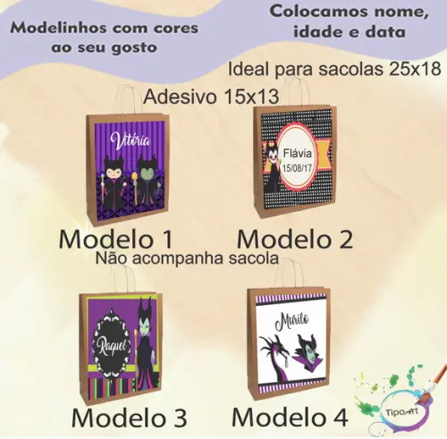 Adesivo para Sacola 15x13 -malevola