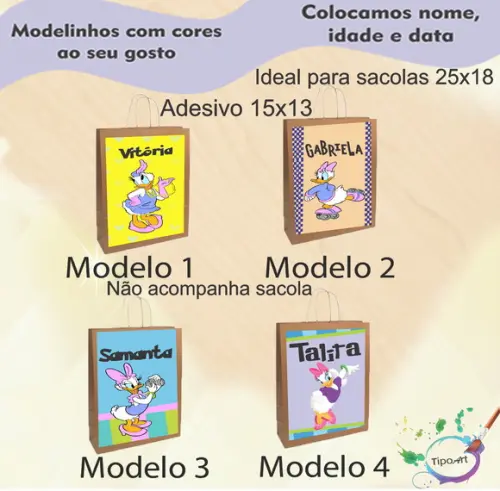 Adesivo para Sacola 15x13 -margarida