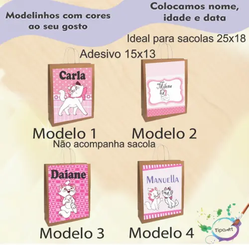 Adesivo para Sacola 15x13 -marie