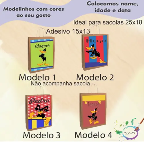 Adesivo para Sacola 15x13 -patolino