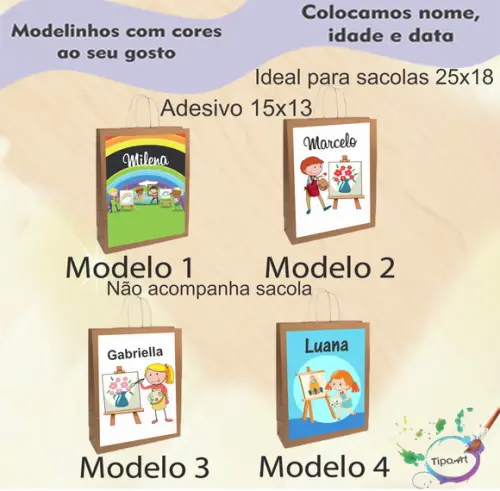 Adesivo para Sacola 15x13 -pintando o 7