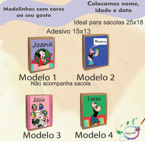 Adesivo para Sacola 15x13 -popai