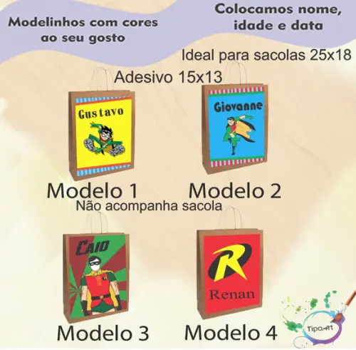 Adesivo para Sacola 15x13 -robin