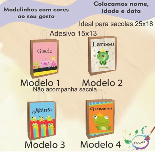 Adesivo para Sacola 15x13 -sapo