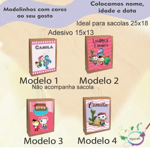 Adesivo para Sacola 15x13 -sheriff Calie do Oeste