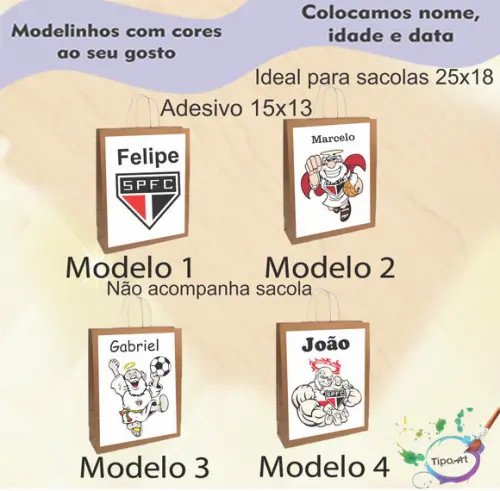 Adesivo para Sacola 15x13 -sp