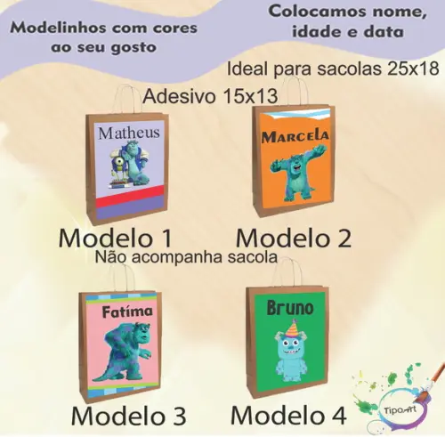 Adesivo para Sacola 15x13 -sullivan