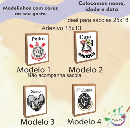 Adesivo para Sacola 15x13 -timão
