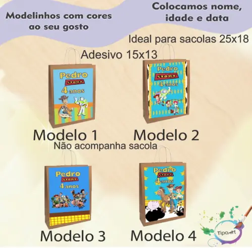 Adesivo para Sacola 15x13 -toy Story