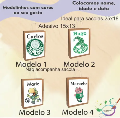 Adesivo para Sacola 15x13 -verdão